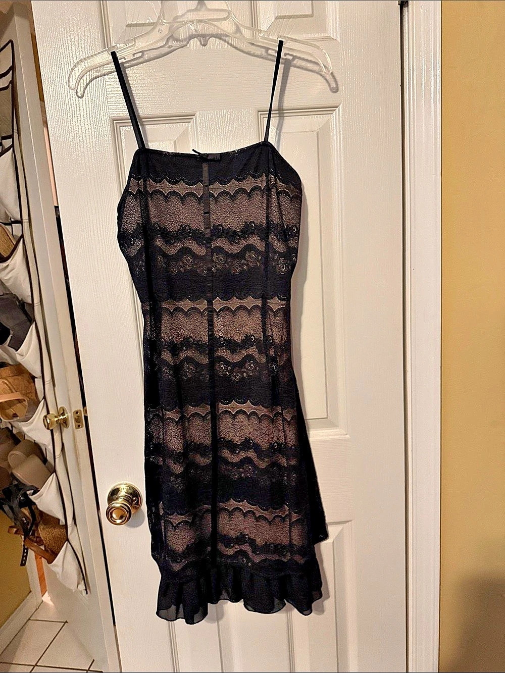 TIBI Black Lace Mini Dress Size 6 Like New
